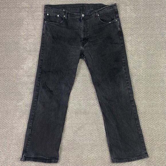 Levi's 569 Jeans Men's 40 x 32 Measures 40 x 29 Black Straight Leg Stretch - Picture 1 of 11